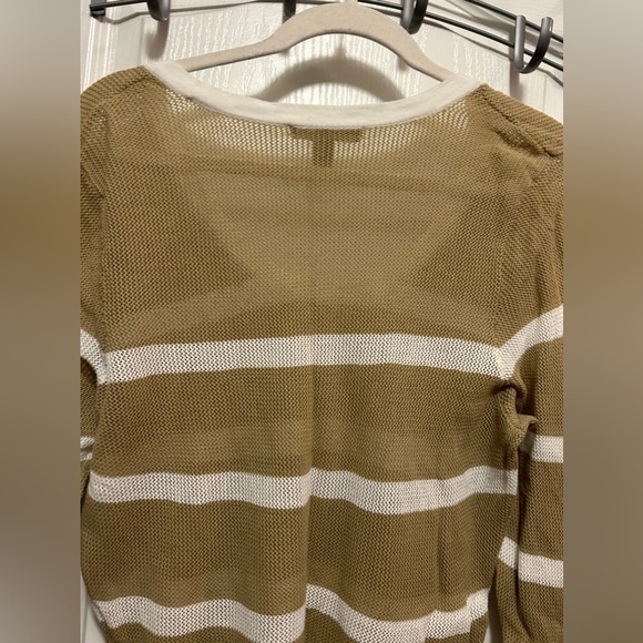 Tommy Bahama Striped Swimsuit Cover Top Sand White Sz large long sleeve coastal - Picture 6 of 16
